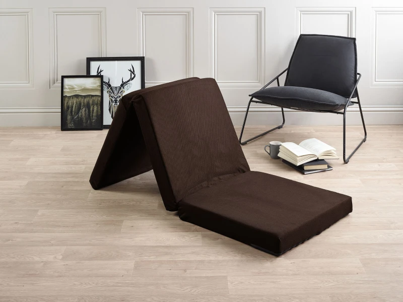 Image of Mattress Guru Badenia 3pcs Day Bed Futon Z Bed Folding Mattress Brown