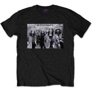 Image of Black Sabbath - Group Shot Unisex Medium T-Shirt - Black