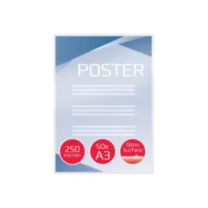 Image of GBC Document Pouch Gloss A3 250 micron Clear 50
