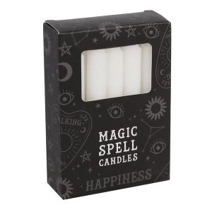 Image of White Happiness Spell Candles Pack of 12