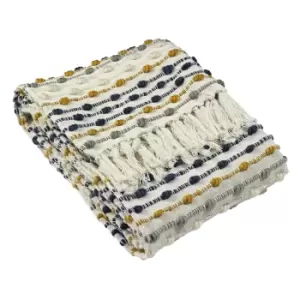Image of Dhadit Stripe Throw Ochre