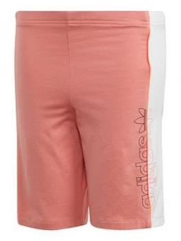 Image of Adidas Originals Childrens Cycling Shorts - Coral