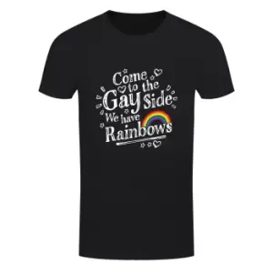 Image of Grindstore Mens Come To The Gay Side T-Shirt (S) (Black/White)