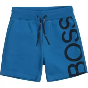 Image of Boss Fleece Bermuda jogging shorts - Blue