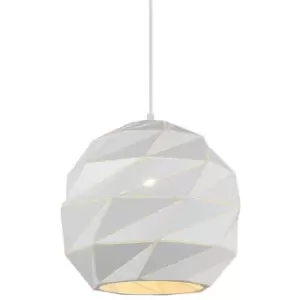 Image of Italux Lighting - Italux Palermo - Modern Hanging Pendant White 1 Light , E27