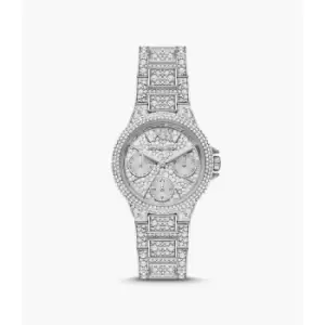 Image of Michael Kors Womens Camille Multifunction Stainless Steel Watch - Silver