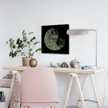 Image of 4545ABSC - 033 Multicolor Decorative Canvas Painting