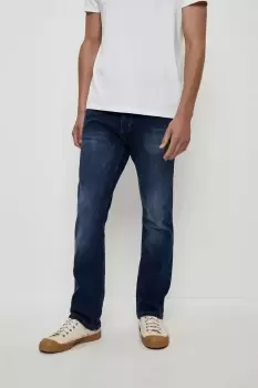 Image of Mens Bootcut Mid Blue Jeans