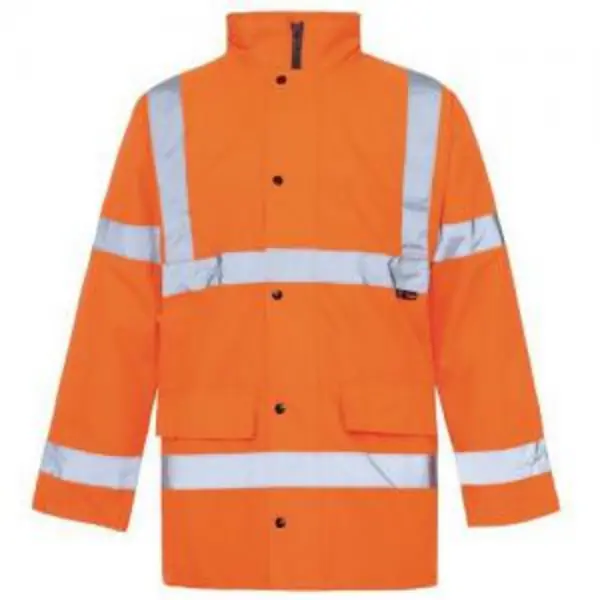 Image of ESE Direct Hi-Vis Fluorescent Orange Parka Jacket - Size Large 404686 Hi Vis Clothing