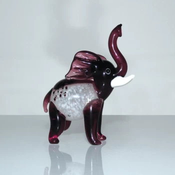 Image of Objets d'Art Miniature Glass Ornament - Elephant