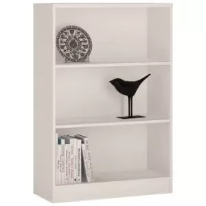 Image of 4 You Medium Wide Bookcase In Pearl White