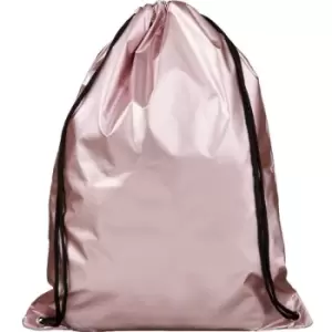 Image of Bullet Adults Unisex Oriole Shiny Drawstring Backpack (One Size) (Pink) - Pink