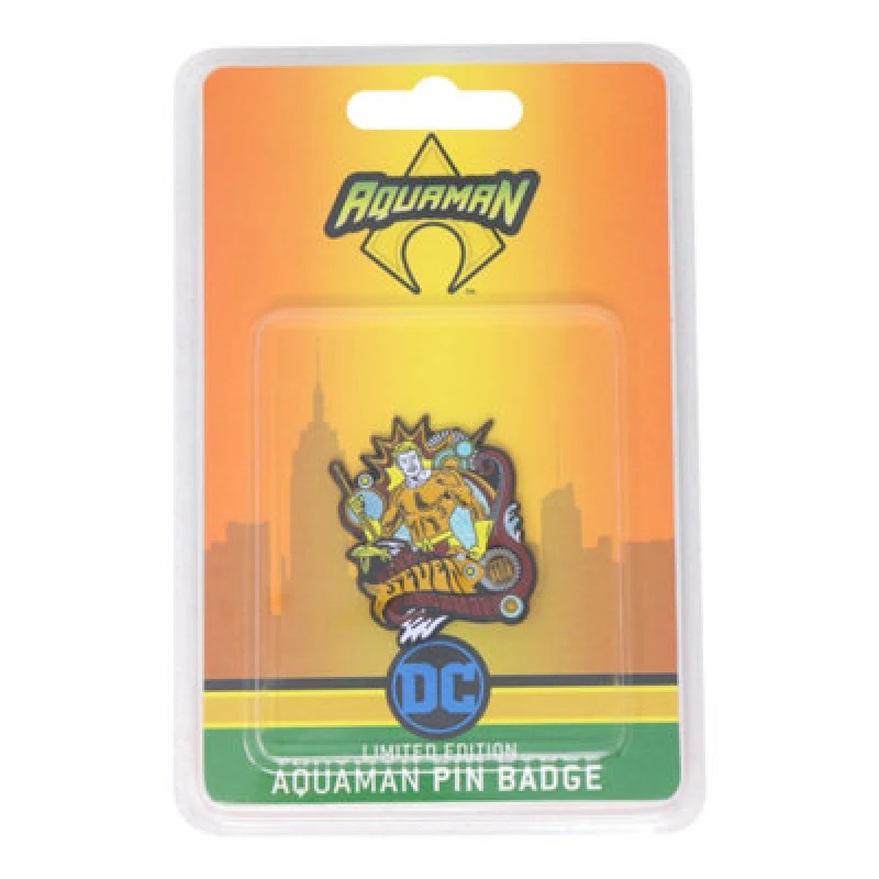 Image of Aquaman Limited Edition Pin Badge Yellow unisex