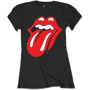 Image of The Rolling Stones - Classic Tongue Womens Medium T-Shirt - Black