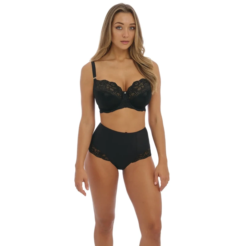 Image of Fantasie Womens Reflect High Waist Brief in Black Size: 14 Black Female 14