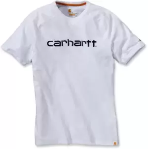 Image of Carhartt Force Cotton Delmont Graphic T-Shirt, white, Size L, white, Size L