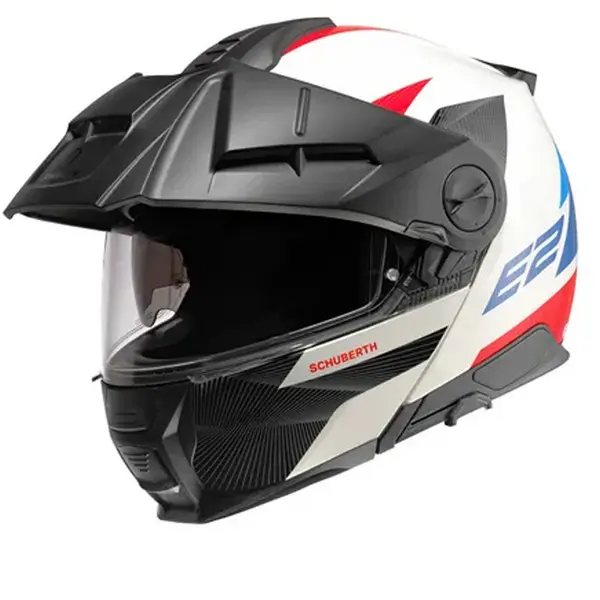 Image of Schuberth E2 Defender White Blue Modular Helmet XL