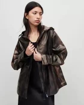 Image of AllSaints Chelsie Leopard Print Jacket