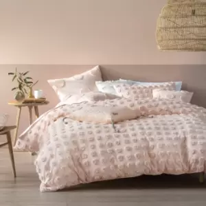 Image of Linen House Haze Duvet Cover Set (Super King) (Peach)