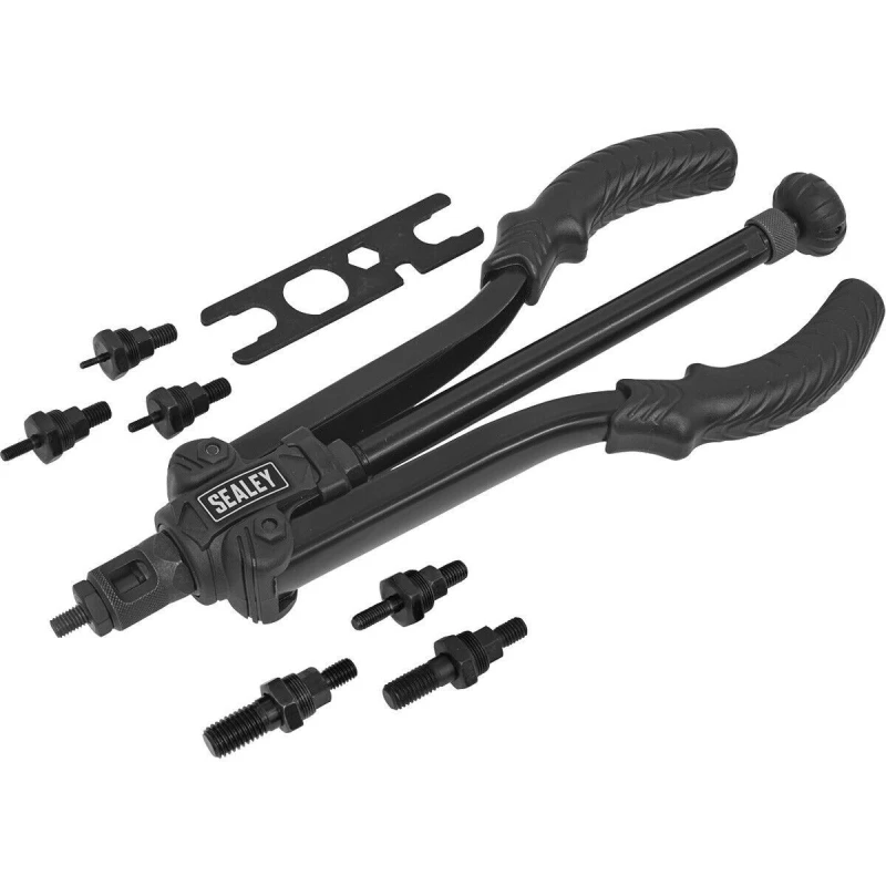 Image of Loops Quick Release 345mm Arm Threaded Nut Riveter - Adjustable Nozzle Rivet Gun Tool Multi