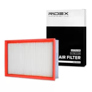 Image of RIDEX Air filter Filter Insert 8A0284 Engine air filter,Engine filter KIA,CARNIVAL II (GQ),CARNIVAL I (UP)