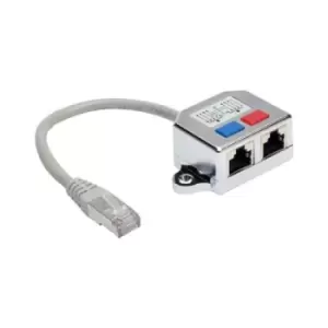 Image of Tripp Lite N035-001 2-to-1 RJ45 Splitter Adapter Cable 10/100 Ethernet Cat5/Cat5e (M/2xF) 6 in.