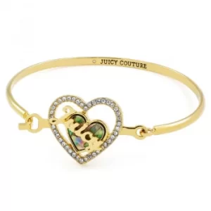 Image of Ladies Juicy Couture Gold Plated Mother Of Pearl Heart Bangle