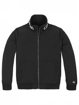 Image of Calvin Klein Jeans Boys Logo Bomber Jacket - Black