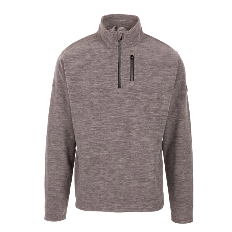 Image of Trespass Trespass Men Farnworth AT100 Fleece Top in Grey Size: Medium Grey M Male 5063574220347