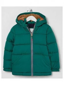 Image of Fatface Boys Ellis Padded Hooded Jacket - Green