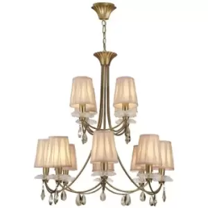 Image of Suspension lampshades Sophie Or painted 12 bulbs 102cm