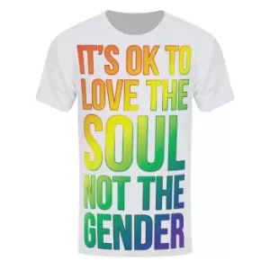 Image of Grindstore Mens Love The Soul Not The Gender Sublimation T-Shirt (M) (White)