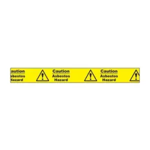 Image of 75mm x 250m 'Caution Asbestos Hazard' Non Adhesive Barrier Tape