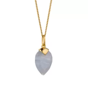 Image of Candy Kite Gold Plated Silver December Birthstone Chalcedony Necklace