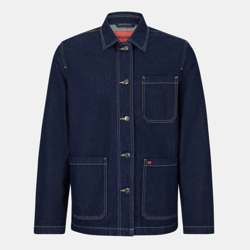 Image of Hugo Mens Denim Jacket Dark Blue male S