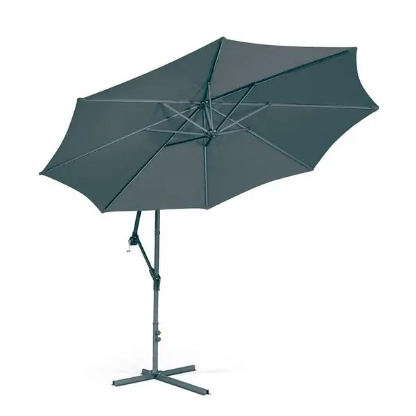 Image of Suntime 3m Hanging Crank Garden Parasol - Grey One Size