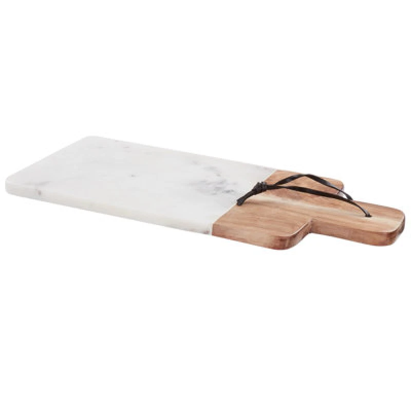 Image of Beliani Serving Tray Volos Stone White Marble