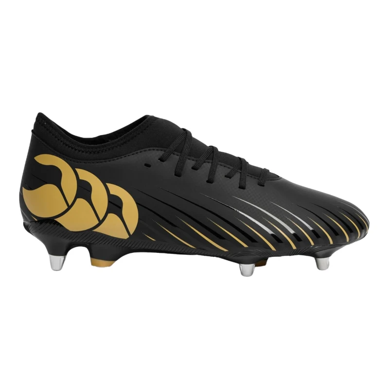 Image of Canterbury Canterbury Speed Falcon Team Soft Ground Rugby Boots in Black Size: 3 Black 3 Unisex 5063806451198