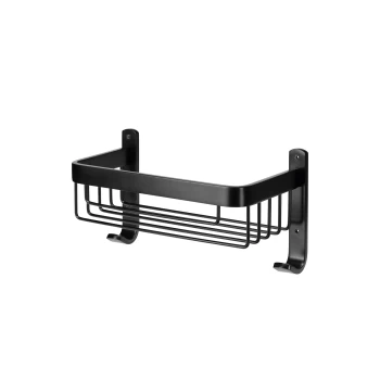 Image of Black Wall Mounted Shower Caddy - Croydex