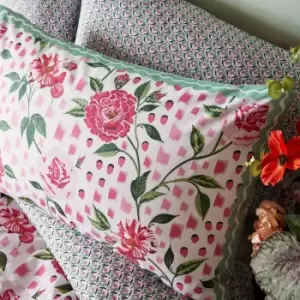 Image of Cath Kidston Tea Rose Standard Pillowcase Pair, Pink