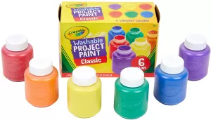 Image of Crayola 6 Colours Kids Washable Paints Arts Crafts