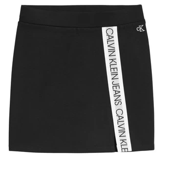 Image of Calvin Klein Jeans LOGO TAPE PUNTO SKIRT Girls Black