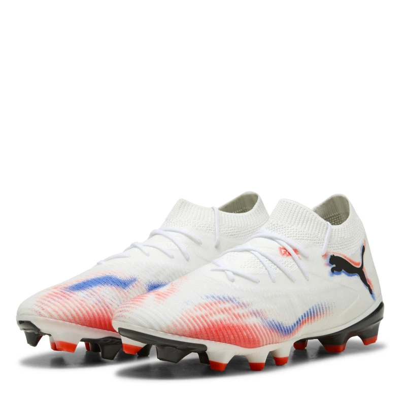 Image of Puma FUTURE 8 MATCH Womens Artificial Ground Football Boots White/Black/Red female 5 (38)