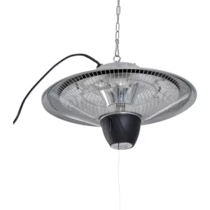Image of Outsunny Hanging Patio Heater, 1500W, Aluminium-Silver