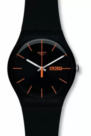 Image of Unisex Swatch Dark Rebel Watch SUOB704