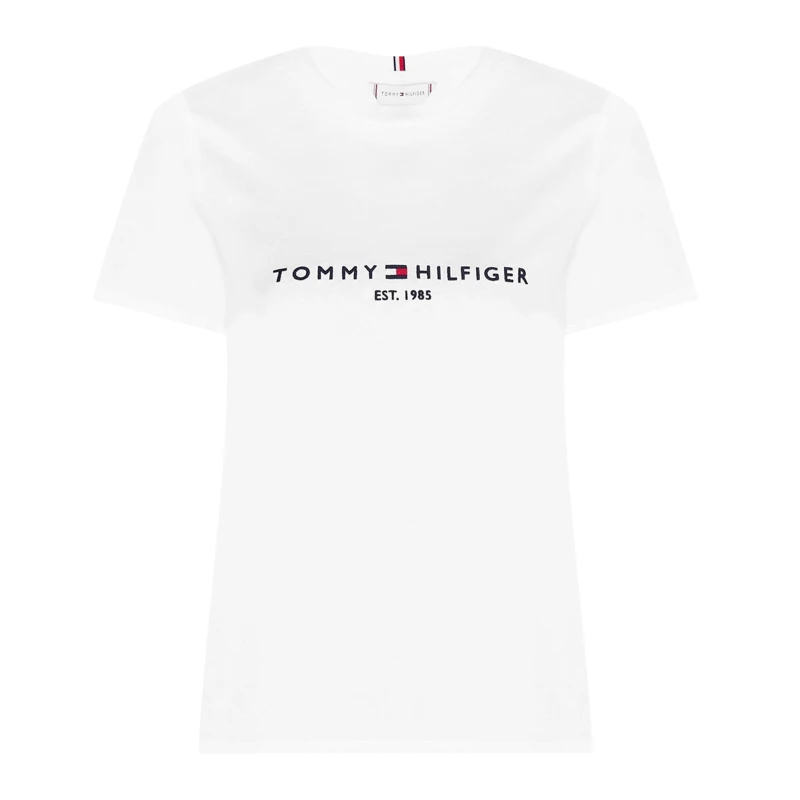 Image of Tommy Hilfiger Crew Neck Tee White Female L ZP10311