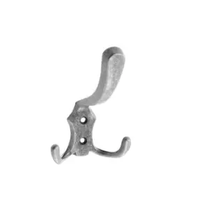 Image of GTV Triple Hat Coat Hanger Hook Door Wall Bath with Fixings - Colour Old Silver,