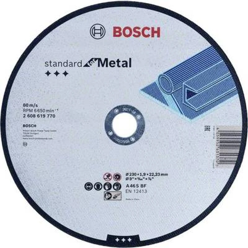 Image of Bosch Accessories Bosch Accessories Standard for Metal 2608619769 Cutting disc (straight) 180 mm Metal 2608619769