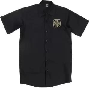 Image of West Coast Choppers Distressed Shirt, black, Size 4XL, black, Size 4XL