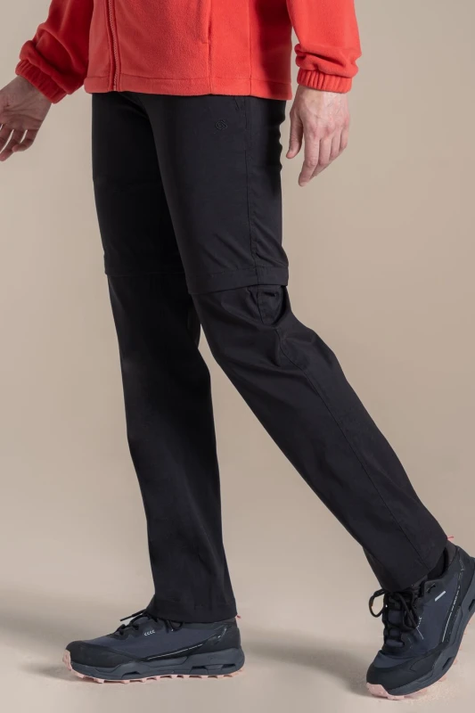 Image of Craghoppers Womens Kiwi Pro III Convertible Water Repellent Anti-Insect Trousers in Black Size: 16 Black Female 16